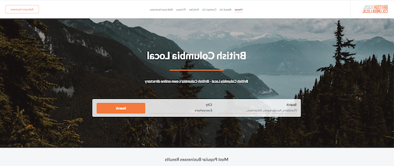不列颠哥伦比亚省本地主页